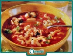 Маленькая фотография блюда по рецепту «Суп с рожками и фасолью»